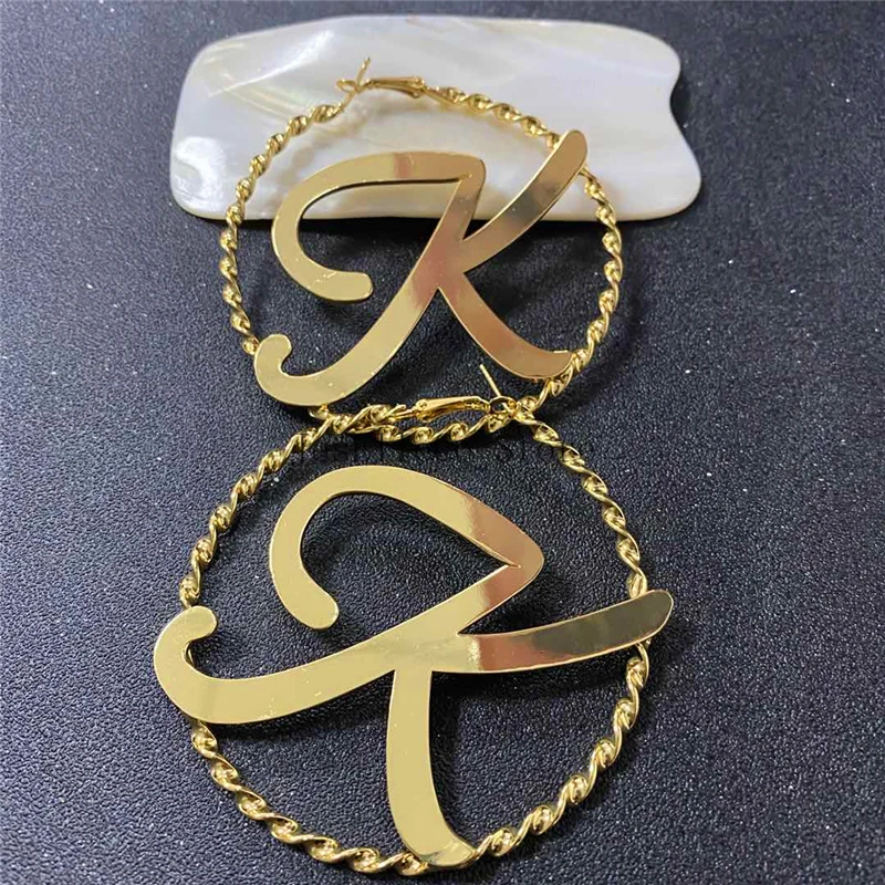 Индивидуальные серьги из нержавеющей стали индивидуальные именные