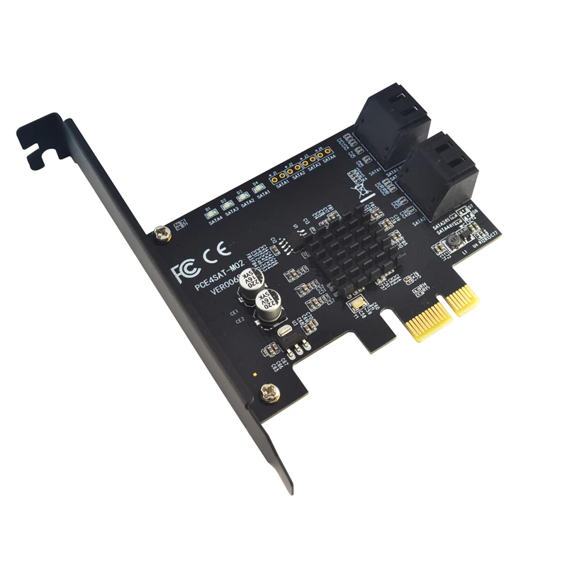 

Карта PCI-E SATA, PCI-E 1X карты PCI Express на SATA 3,0, 2 порта, 4 порта, 6 портов SATA III, платы адаптера расширения 6 Гбит/с, дополнительная карта
