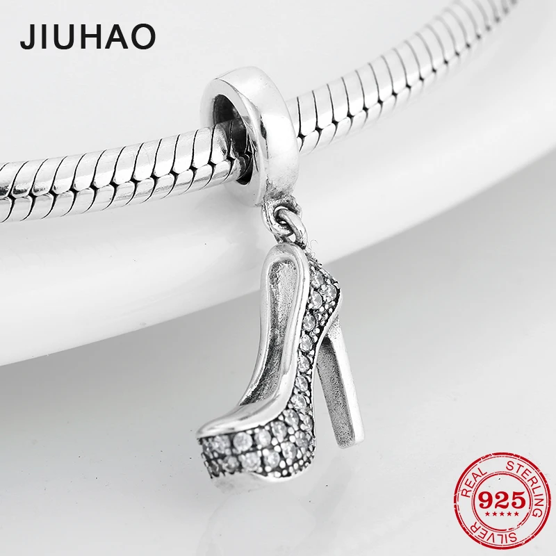 Красивый браслет из стерлингового серебра 925 пробы с блестящими прозрачными