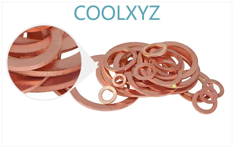 Уплотнительная прокладка из красной меди для морских часов толщина 1-1 5-2 мм