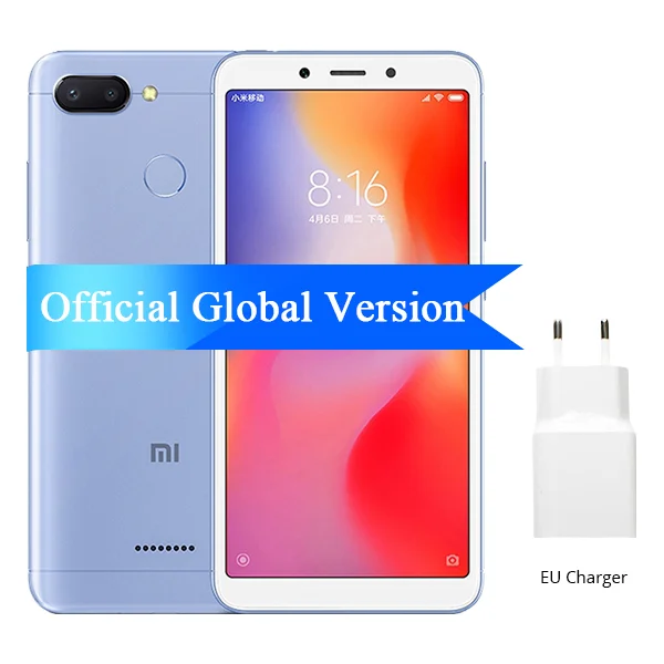 Blue 4GB 64GB Global Version Xiaomi Redmi 6 4GB 64GB Helio P22 Octa Core 12MP+5MP AI Dual Cameras 5.45" Full Screen redmi6 Mobile Phone - Цвет: Blue 4GB 64GB