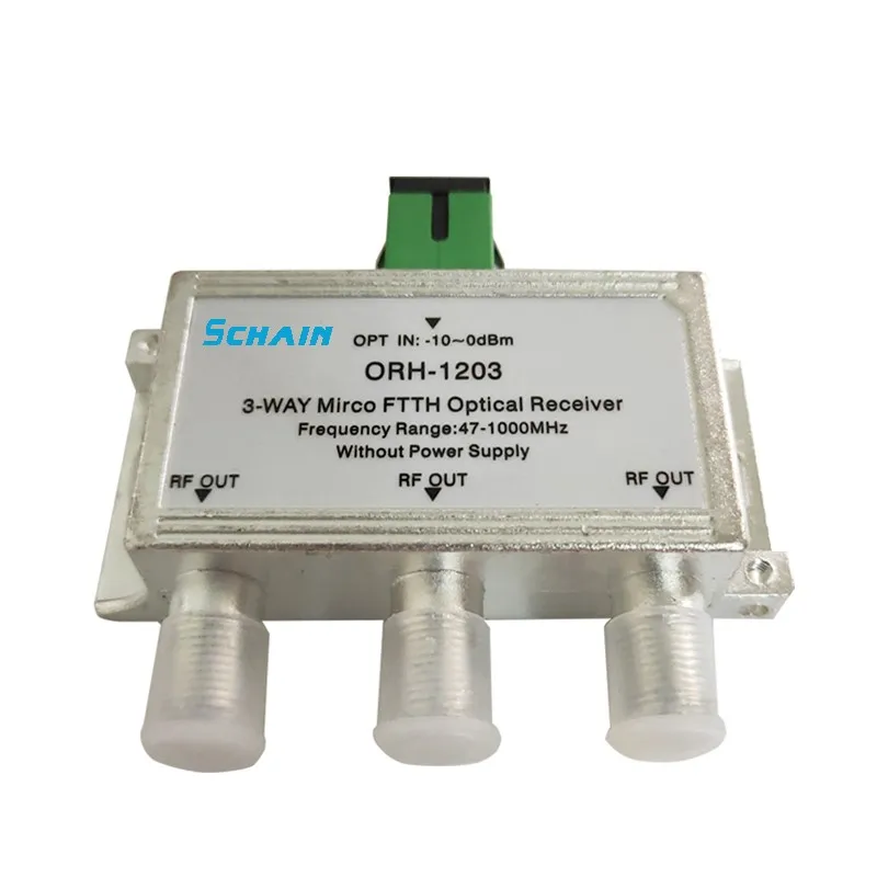 

Mini CATV FTTH Optical Receiver 47-1000MHz 3 way passive FTTH negative optical receiver