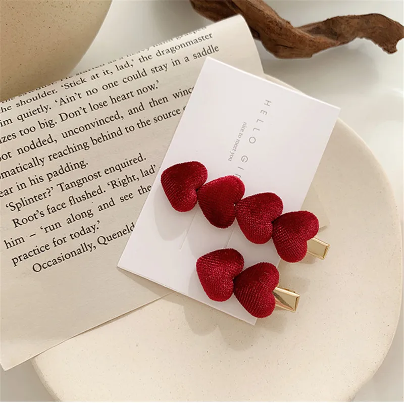 2 шт./компл. для маленьких девочек Милая любовь Форма шпилька волос Аксессуары