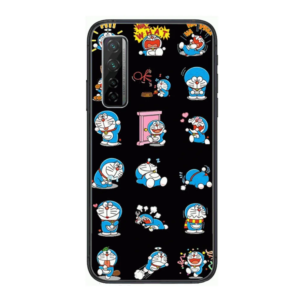 

Doraemon Boutique HD Phone Case For Huawei Nova p10 lite 7 6 5 4 3 Pro i p Smart ZBlack Etui 3D Coque Painting Hoesje