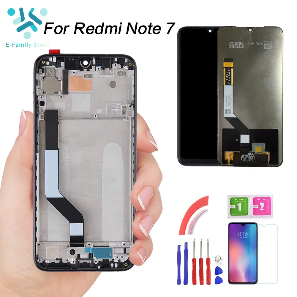 ЖК дисплей с рамкой дигитайзер сенсорного экрана для Xiaomi Redmi Note 7 Pro запасные части
