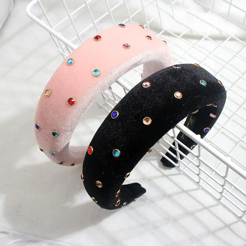 Женская Толстая бархатная повязка на голову Flatfoosie корейский Зимний широкий