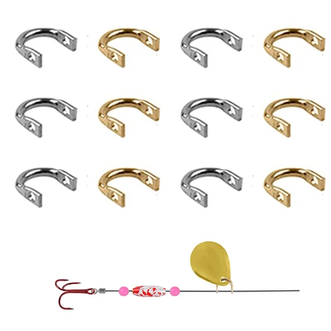 200pcs Fishing Spoon Clevis Easy Spinner Spinner Bait Clevis Fishing cucharas de pesca Diy Haciendo accesorios de señuelo de pesca