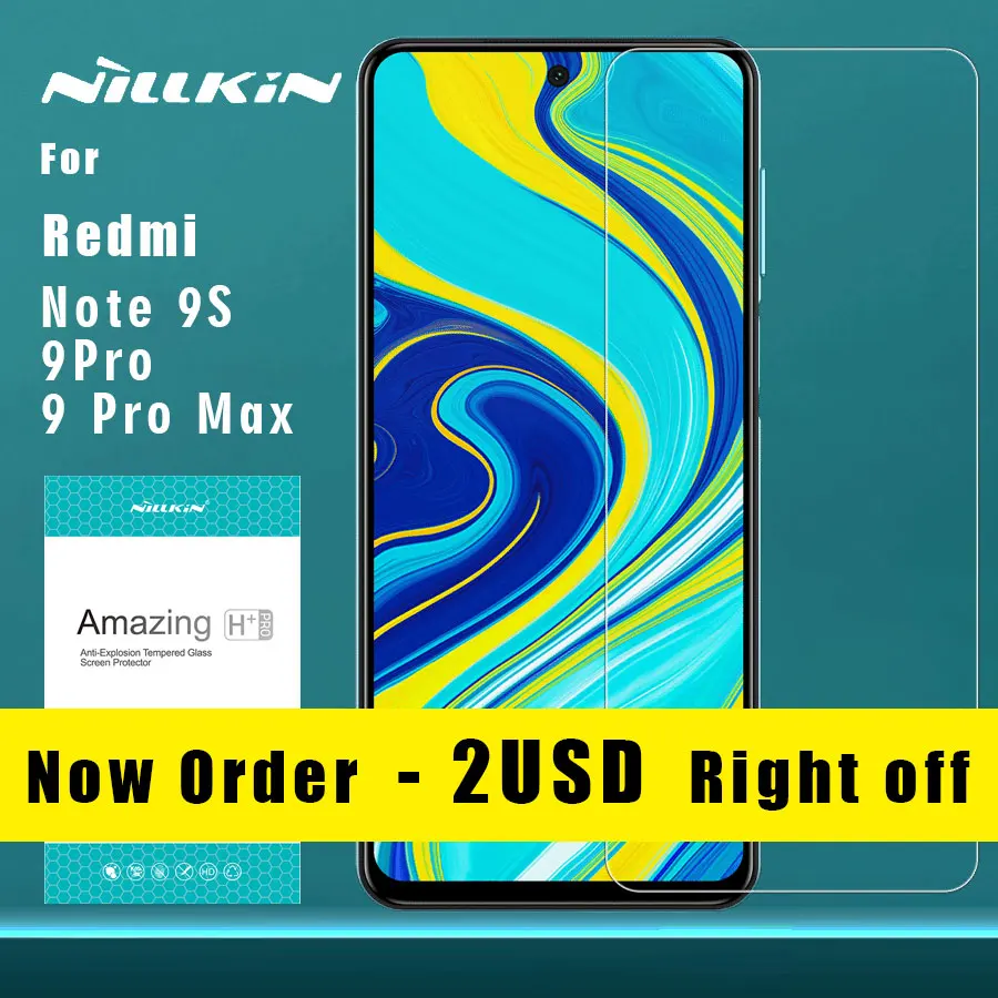 Закаленное стекло Nillkin для Xiaomi Redmi Note 9S 9 Pro Max 8T 8 7 K30 9H Plus Mi 9T A3 Mi9 Mi8 SE Lite|Защитные