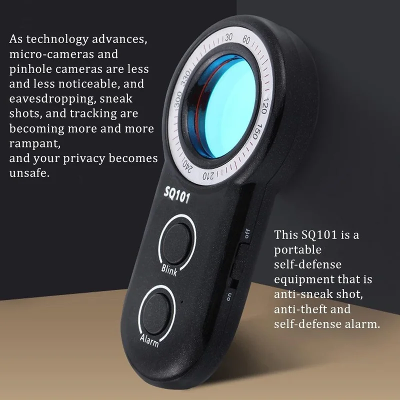 portable anti spy camera detector camera hidden detector bug detector finder anti theft alarm free global shipping