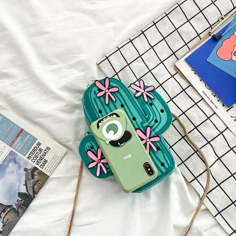 

9 Inch Cactus Shape Handbags , Small Desinger Crossbody Bag , Phone Purse Chain Bag , Female Crossbody Bags