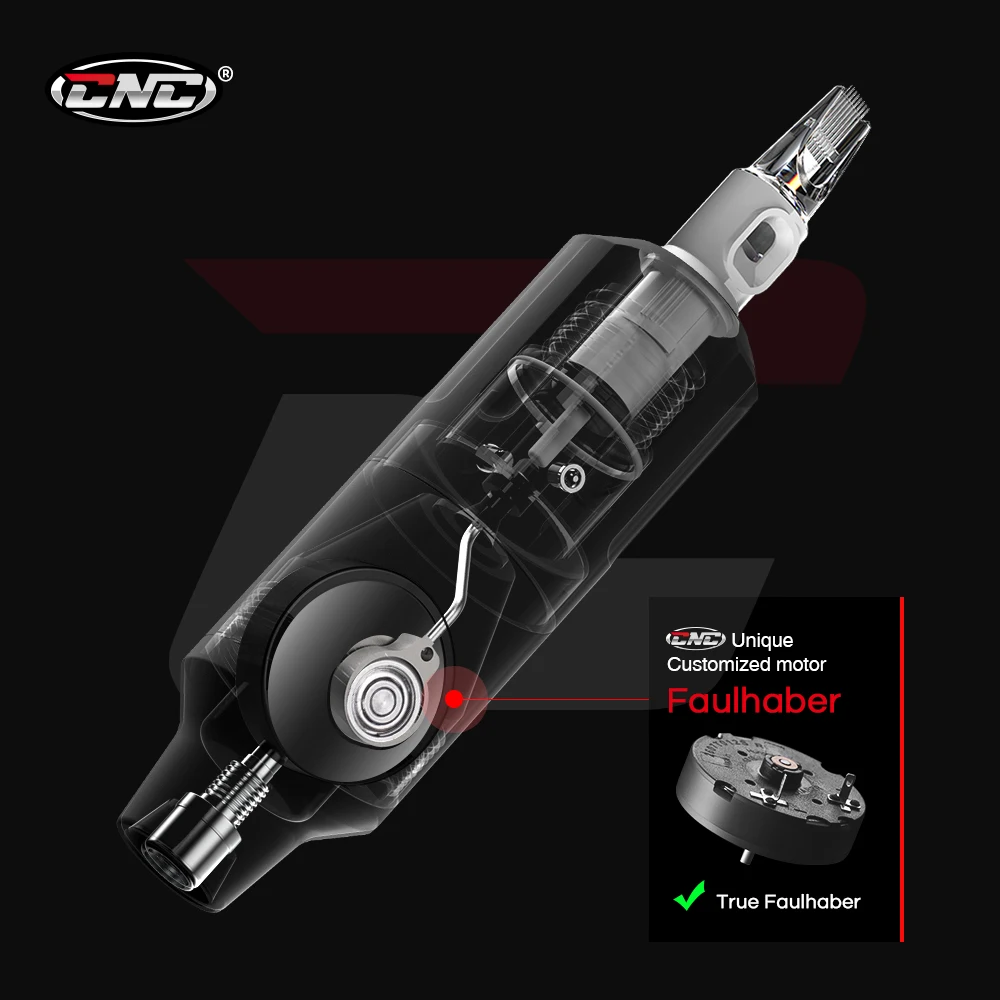 Черный друг CNC короткая Татуировка ручка роторный картридж машина татуировки FAULHABER моторные картриджи для тату-художников
