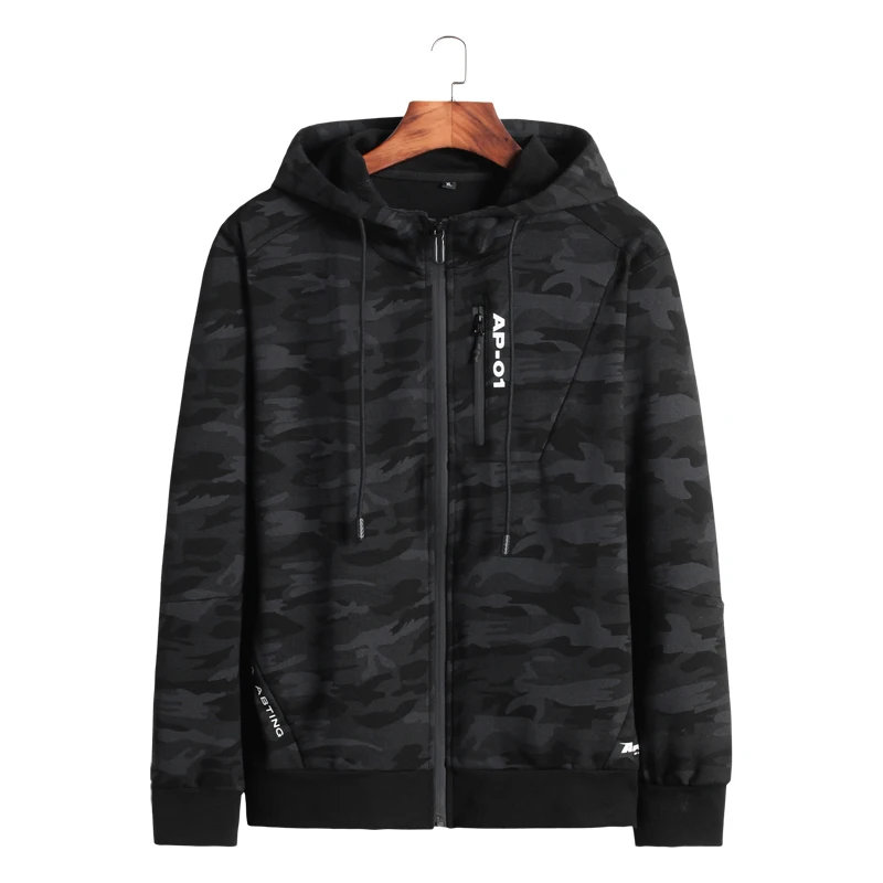 Мужская камуфляжная ветровка с капюшоном размеры до 6XL|Мужские куртки| |