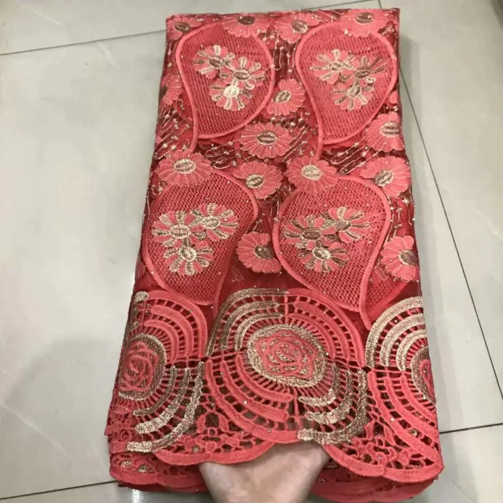 

African Lace Fabric White Color Embroidered Nigerian Laces Fabric Bridal High Quality French Tulle Lace Fabric For Women Dress