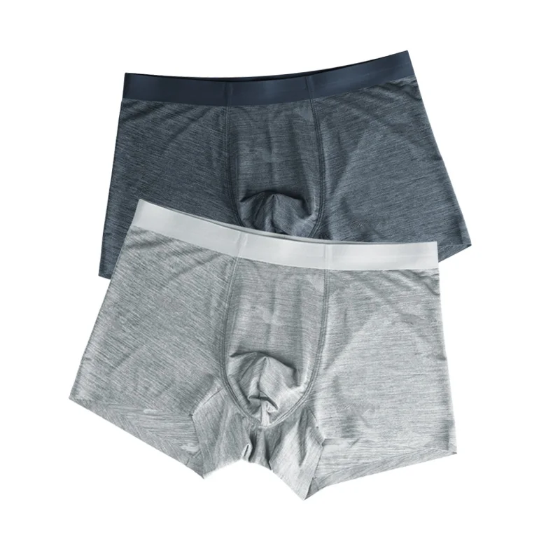 IYUNYI сексуальное мужское нижнее белье боксеры шорты ледяной шелк бесшовные трусы
