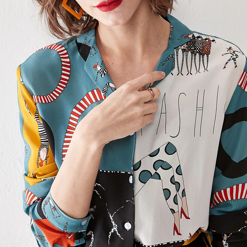 100% блузка из натурального шелка на весну и лето женская одежда 2020 корейские