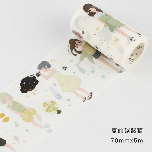 AngelHere Store 1 шт. Kawaii васи лента цветная симпатичная Маскировка лента DIY наклейки Скрапбукинг планировщик книга канцелярские принадлежности подарок - Цвет: Summer Carbonic Drin