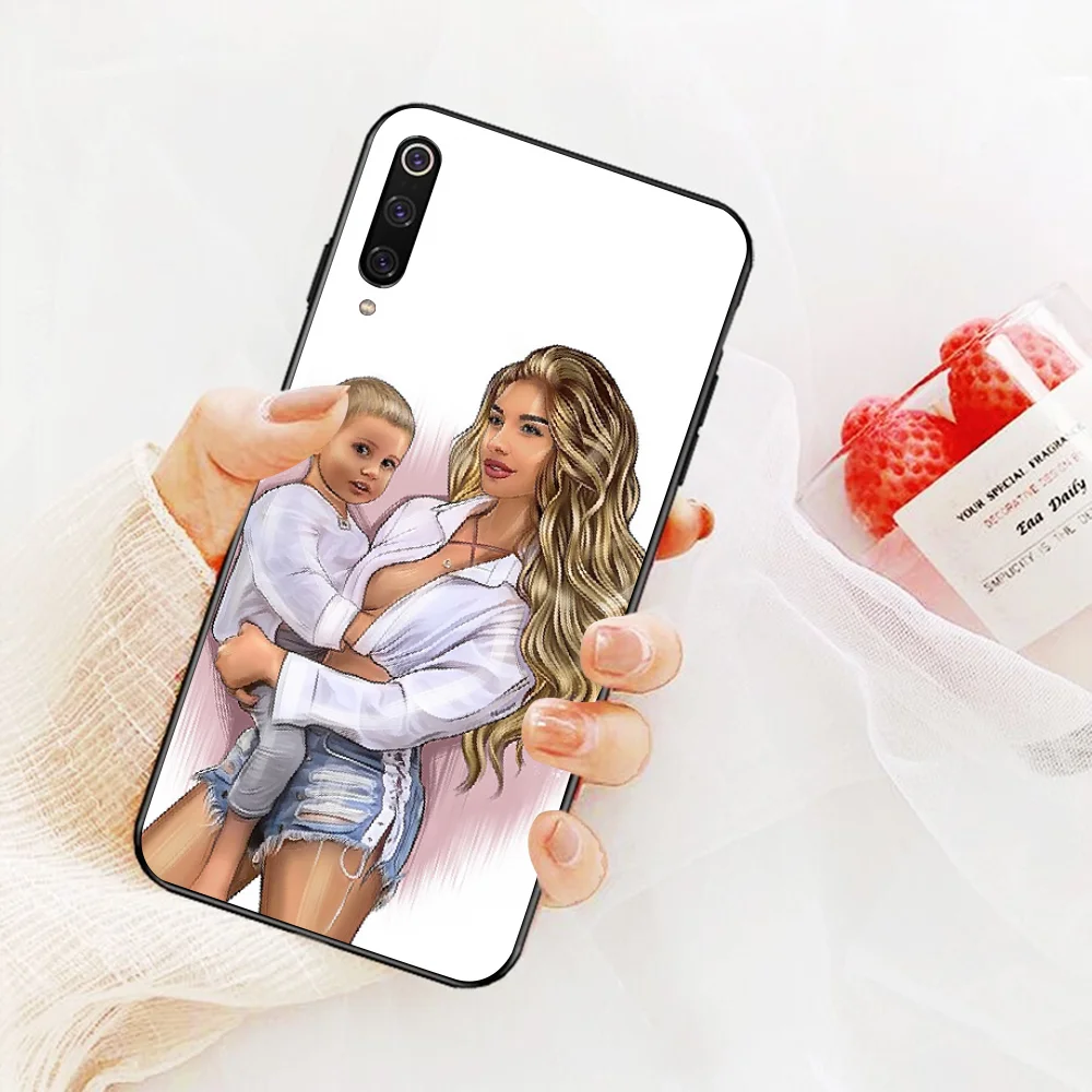 

NBDRUICAI Super Dad Mom Baby Girl Boy Soft Silicone TPU Phone Cover for Xiaomi 8 9 se 5X Redmi 6pro 6A 4X 7 5plus note 5 7 6pro