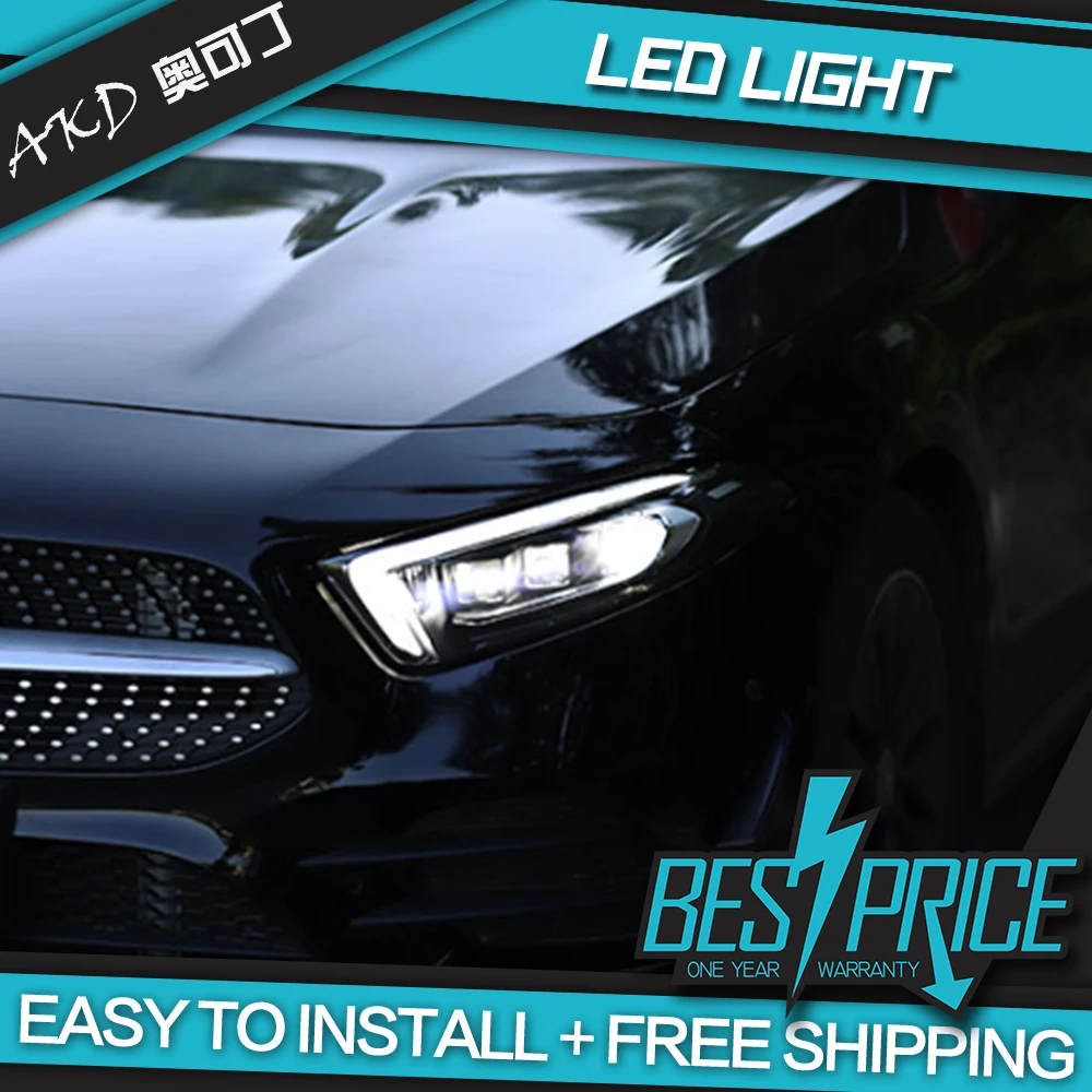 AKD автостайлинг фара для Benz W177 фары 2019-2020 A180 A200 A220 светодиодный ная DRL Hid