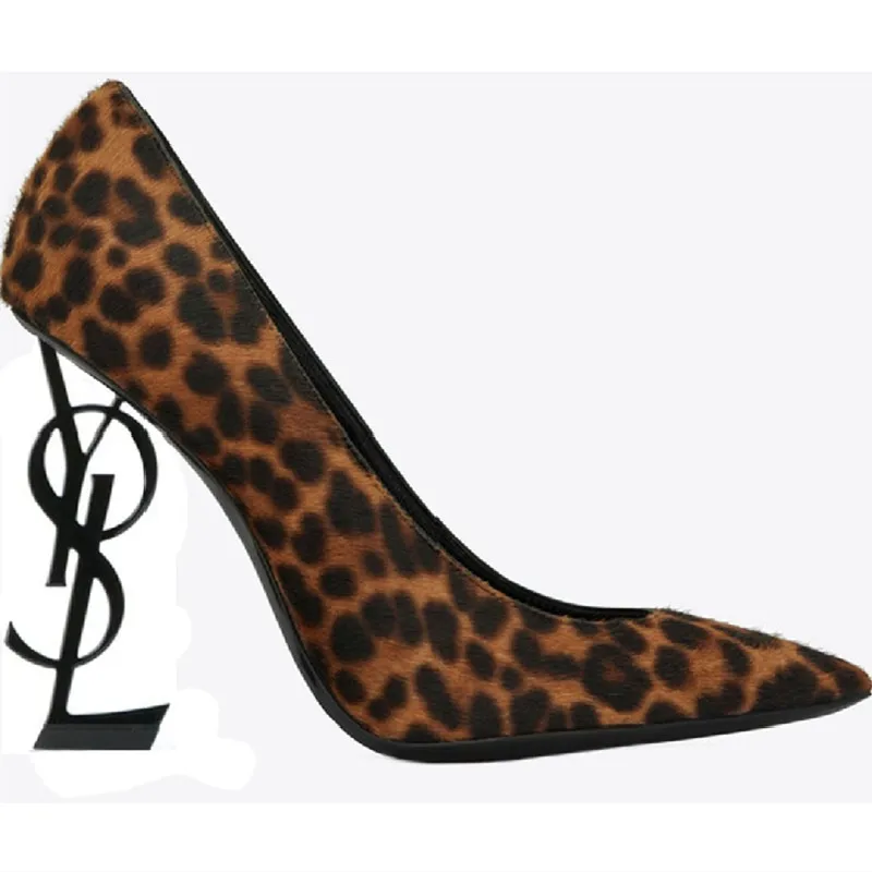 

New style heel shoes spring and autumn black patent leather French socialite metal high heels shallow pointed toe women's shoes