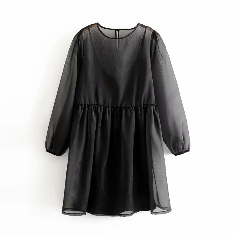 WF55 1515 Европейская и американская мода мини платье из органзы женское vestidos de verano