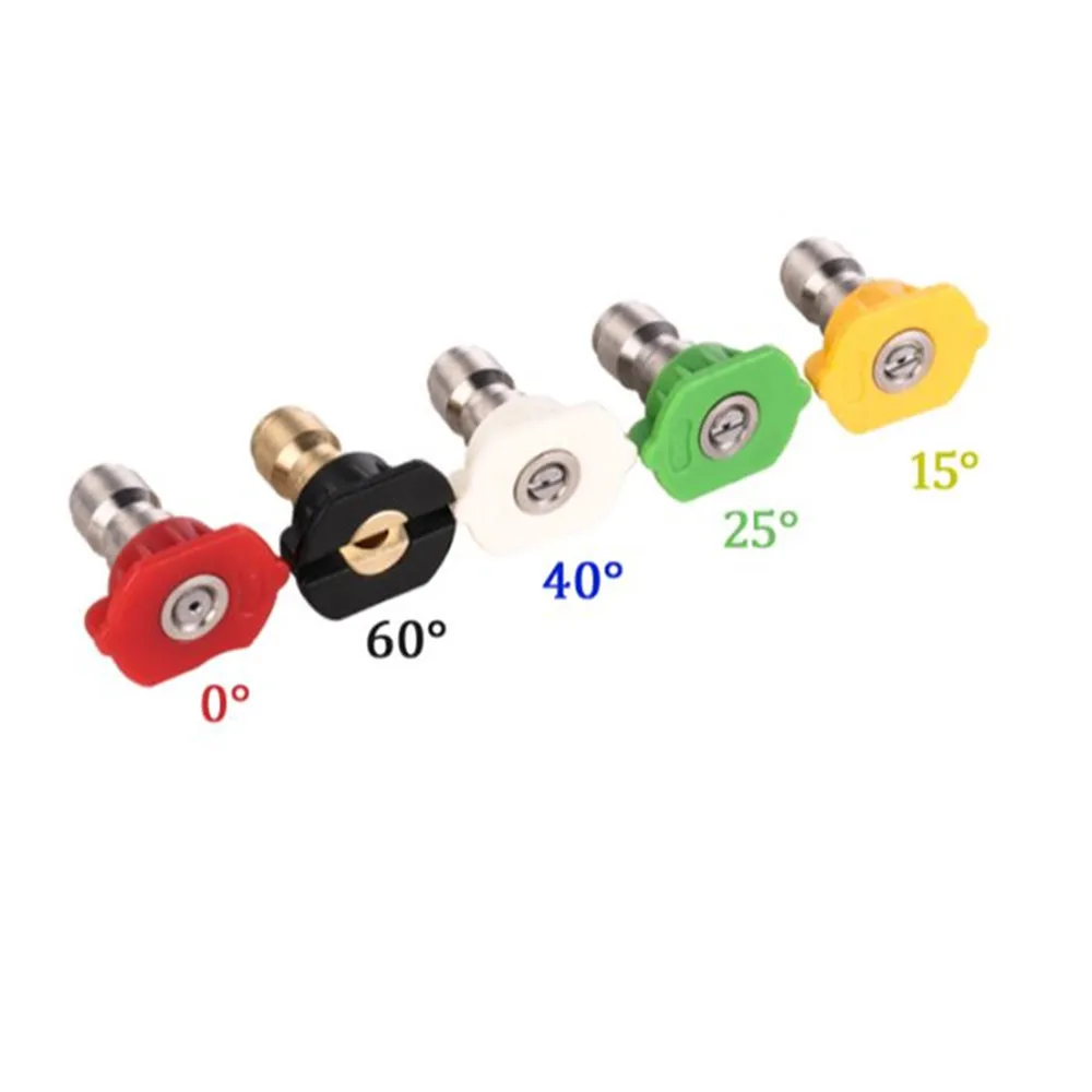 only 5pcs nozzles LaLeyenda Отрегулируйте мойщик давления для LAVOR для Karcher для Bosch Aquatak/B& D для Nilfisk металлический пистолет распылительные форсунки струйный Лэнс 5 наконечников - Цвет: only 5pcs nozzles