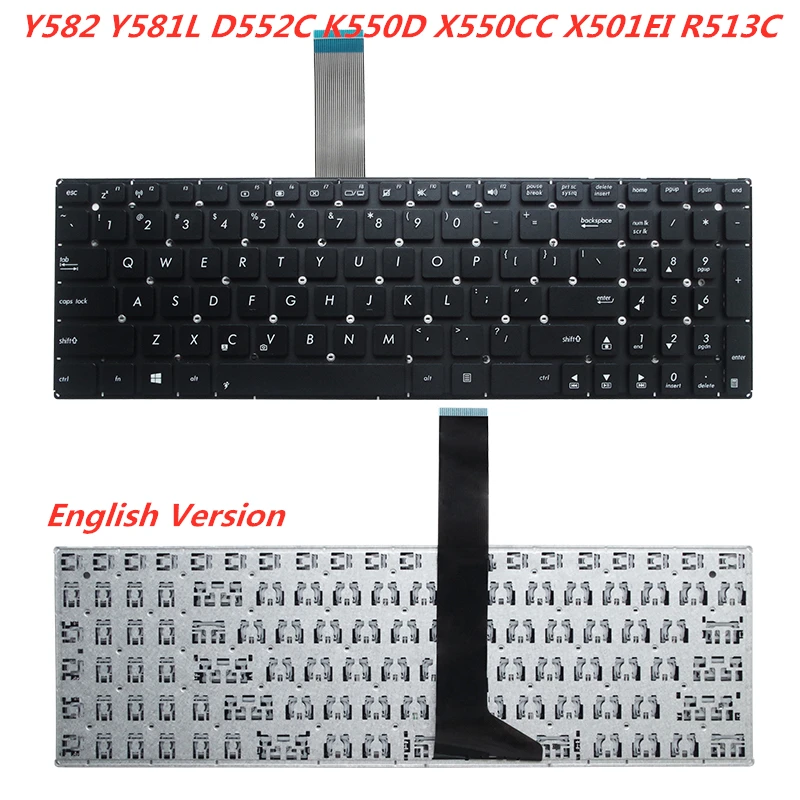 Клавиатура с английской раскладкой для ноутбука Asus Y582 Y581L D552C K550D X550CC X501EI R513C Y582C |