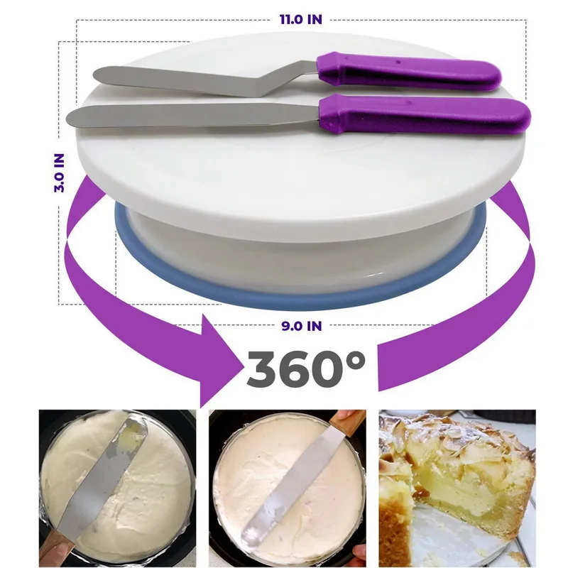 106 шт DIY Многофункциональный комплект для украшения торта поворотный стол Набор кондитерских трубок помадка Рождественский торт кухня десерт выпечки инструменты