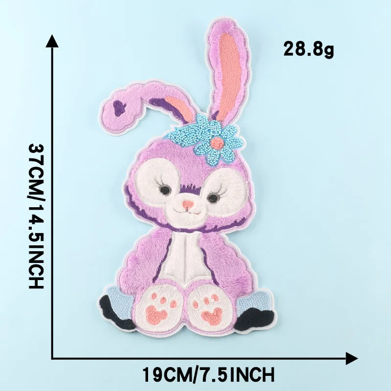 

Embroidered Patch Cloth Sticker Rabbit Cartoon High-End Clothing Accessories Clothes Repair Iron on Patches for Clothes