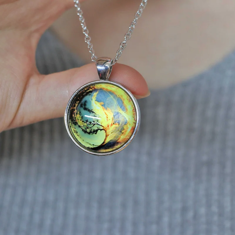 Стеклянный купол ожерелье гей ювелирные изделия bijoux (украшения своими руками)