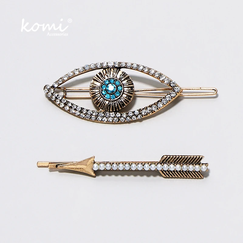 Коми Бохо набор из заколки для волос с блестящими стразами жемчужинами и