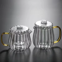 thick heat resistant glass teapot tea water separation filter tea maker petals tea brewing pot set