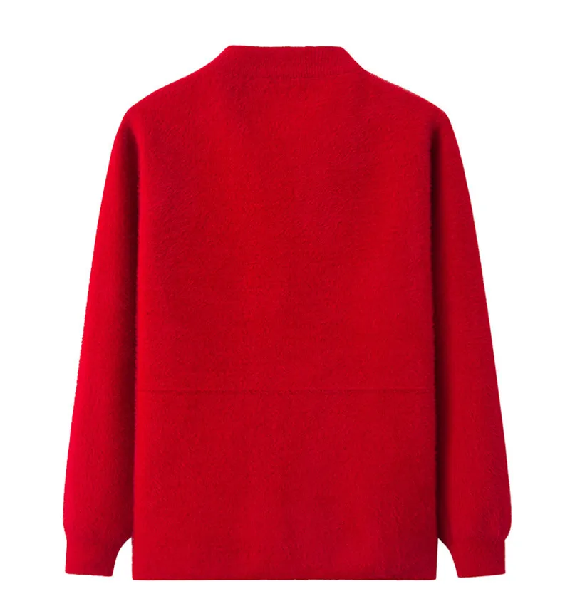 Пальто из искусственной норки и кашемира для женщин среднего возраста вязаный