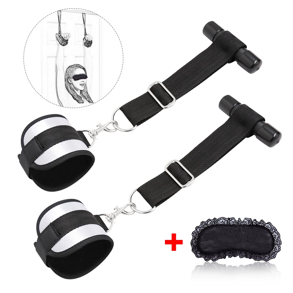

BDSM Sex Bondage Shackles On The Door Chastity Lock Handcuffs Flirting Fetish Restraints Slave Erotic Sex Toys For Woman Couples
