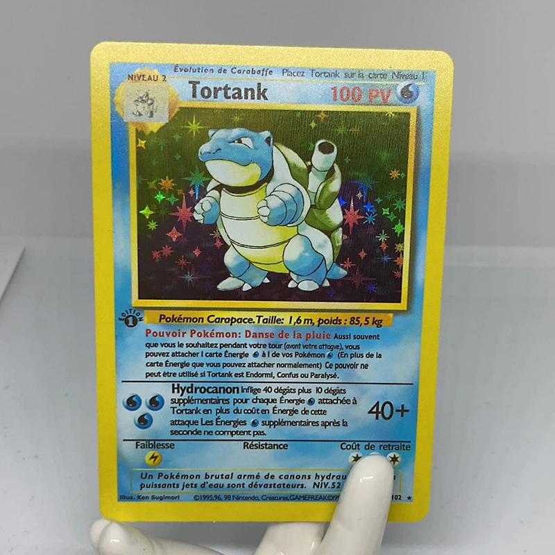 Tarjetas de Pokemon franc&eacute;s de primera edici&oacute;n, 1996 a&ntilde;os, tarjetas de juego de colecci&oacute;n-4