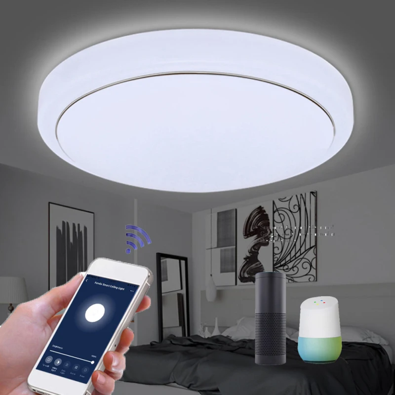 Современные светодиодные потолочные лампы Домашнее освещение 48 Вт AC85 265V WiFi