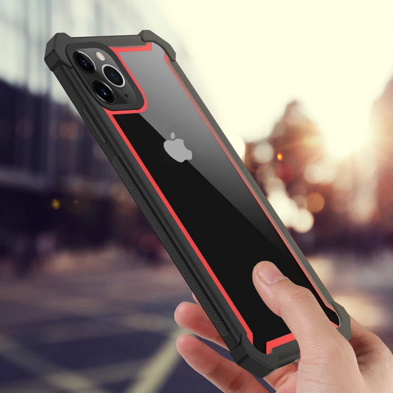 Противоударный Роскошный Гибридный чехол для iPhone 11 Pro Max X XR XS 7 6 6s 8 Plus жесткий