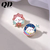 new brooch cartoon gnocchi metal badge lovely brooch lapel pins badge kids women charms jewelry accessories couple gift