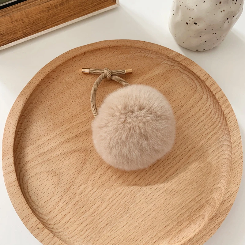 Милая резинка для волос с помпоном маленьких девочек яркие цвета эластичная