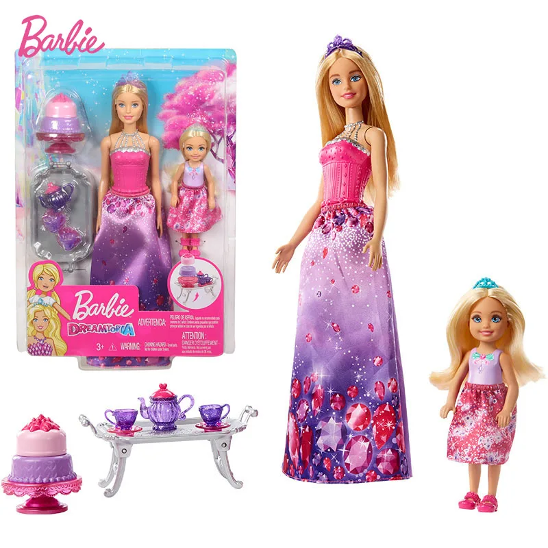 

Barbie Dreamtopia Dolls and Tea Party Playset with Barbie Doll Chelsea Doll and Afternoon Tea Tableware Doll Toy FPL88