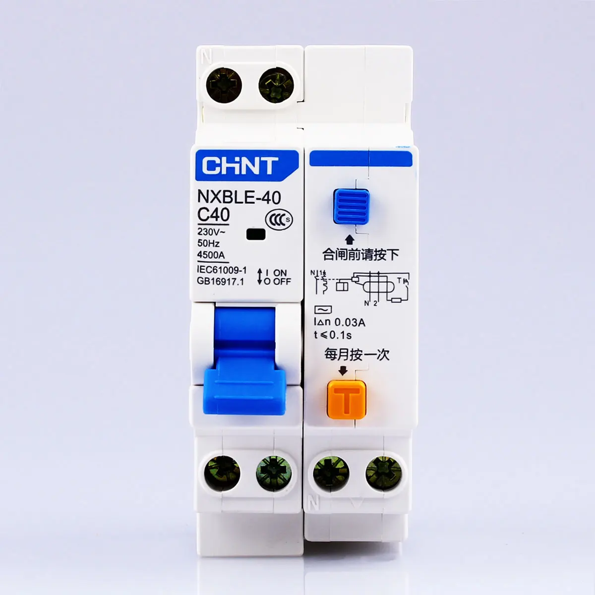 CHINT NXBLE-40 1 + N DPNL RCBO 6A 10A 16A 20A 25A 32A 40A 230V 50/Автоматические выключатели защита от утечки