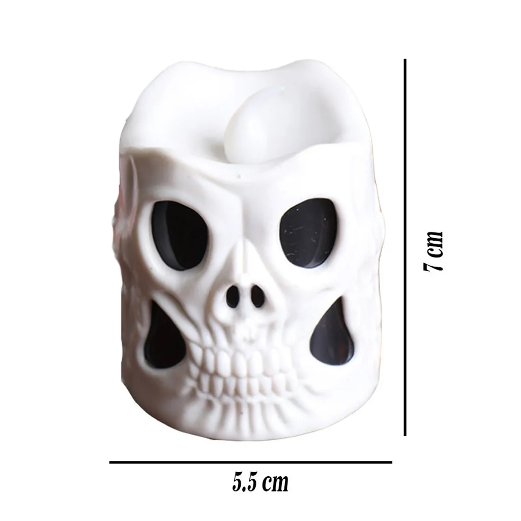 Хэллоуин высокого качества украшение Свеча &quotчереп&quot свет красочный градиент