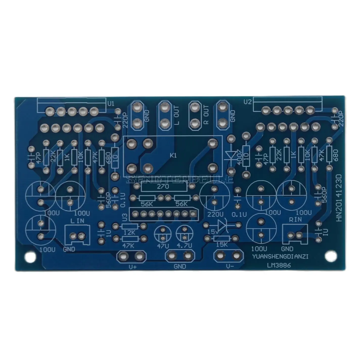 

LM3886 Dual-Channel HiFi Power Amplifier Board PCB With Speaker Protection