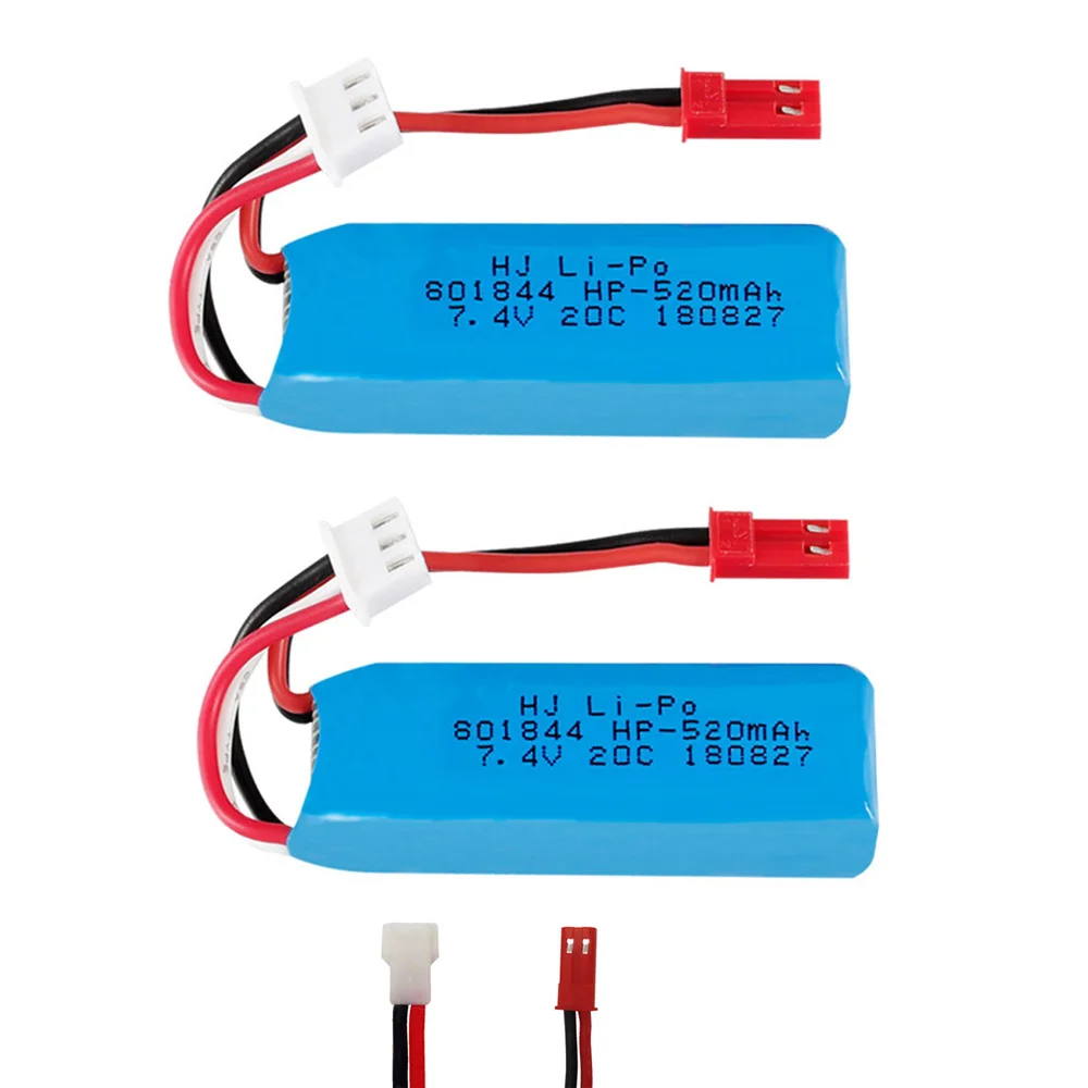 801844 7,4 V 520mAh 20c литий-полимерный аккумулятор для WLtoys K969 K979 K989 K999 P929 P939 RC автомобильные запчасти 7,4 v 2S аккумулятор для радиоуправляемого самолета XKA600