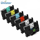 Фотомагнитная ламинированная лента Unistar, 6 мм x 8 м, совместимая с этикетками Brother, белая, желтая, разноцветная Цветовая фотография, устройство для этикеток