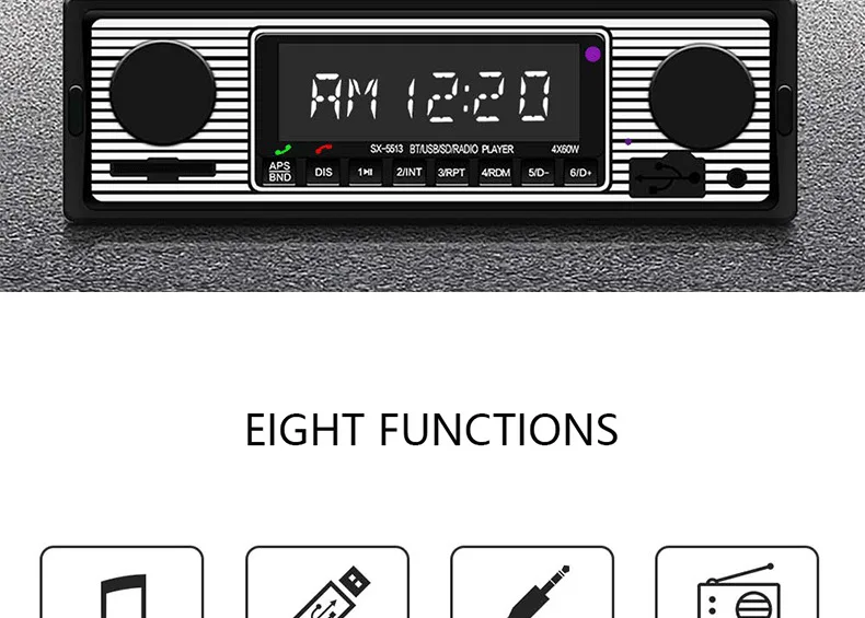 1 Din ISO jack 12 в Bluetooth Автомобильные магнитолы с дистанционным управлением в тире fm-радио AUX SD USB MP3 аудио автомобиля