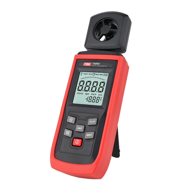 

Quality TASI TA8161 Digital Anemometer Handheld Wind Speed Meter Measuring Air Conditioning Outdoor With Backlight LCD Rotatable