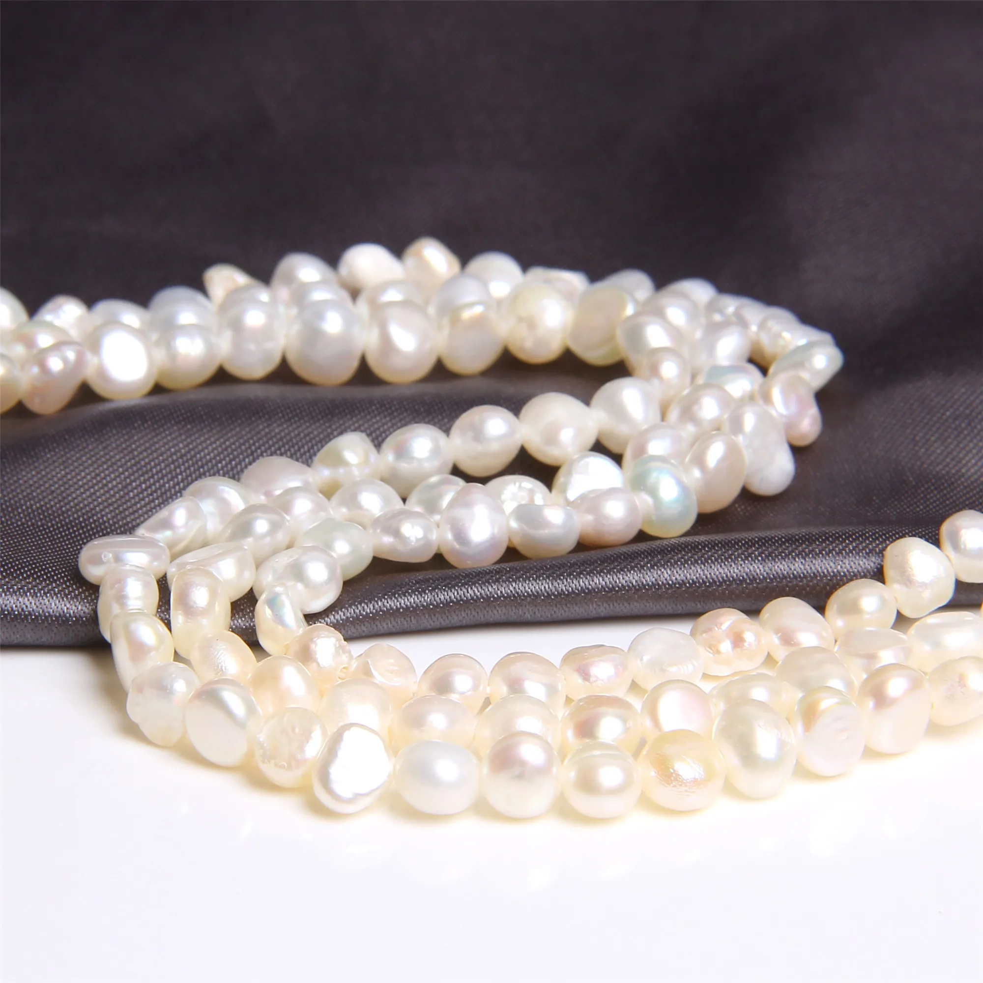 Небольшие натуральные жемчужины 4 мм белый пресноводный жемчуг бусины в стиле