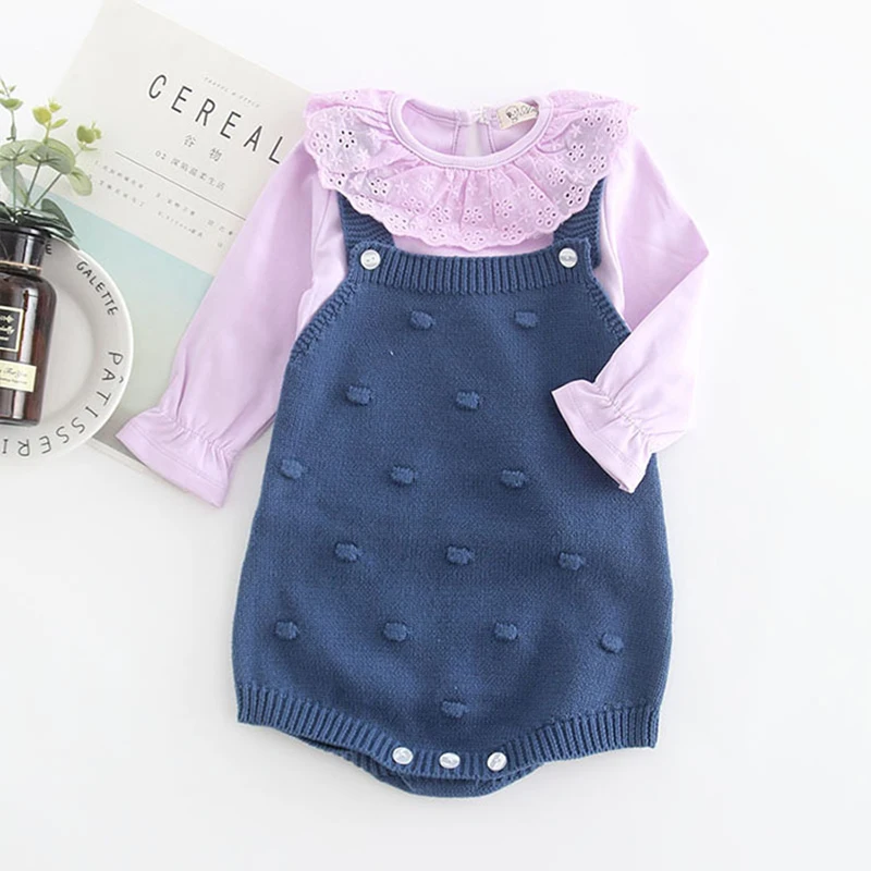 Трикотажная одежда для маленьких мальчиков и девочек Хлопковый вязаный