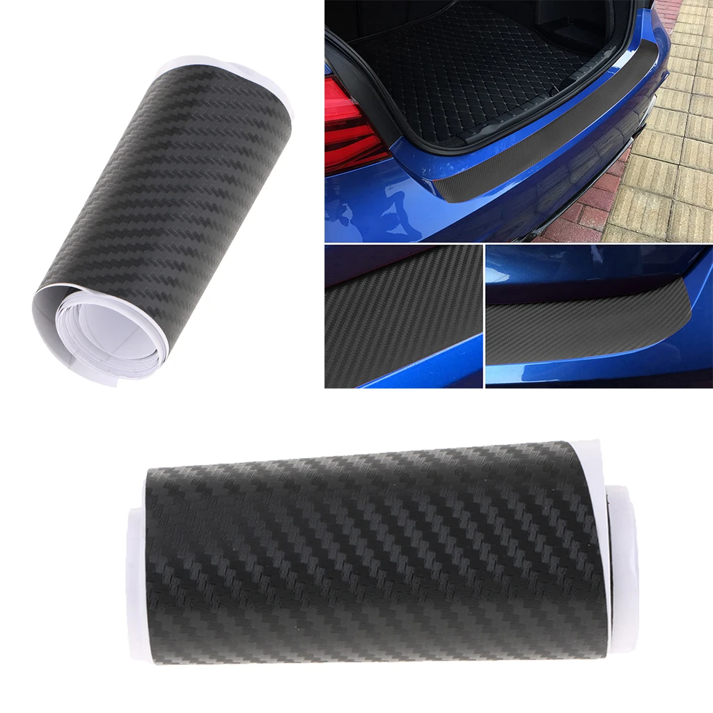 

2pcs Carbon Fiber Rear Trunk Vinyl Sticker Cover Protector Film For BMW 3