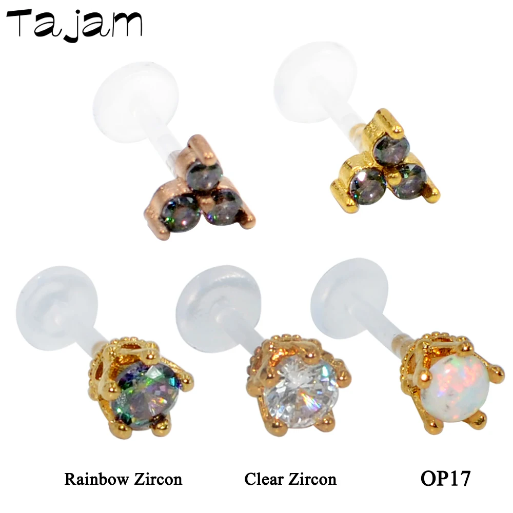 Серьги гвоздики из фторопласта для губ 1 шт.|Украшения тела| |